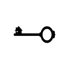 Pictogram key icon. Black icon on white background.