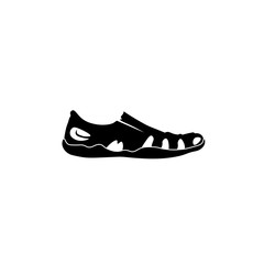 Pictogram sandals icon. Black icon on white background.