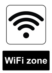 Public Information Sign isolated on a white background -  WiFi zone