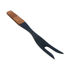 3D Rendering Grill Fork on White