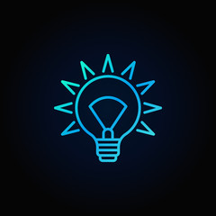 Blue light bulb icon