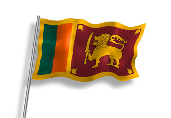 Drapeau du Sri Lanka en qualité vectorielle 