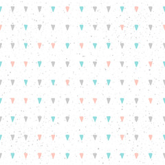 Doodle triangle seamless pattern background.