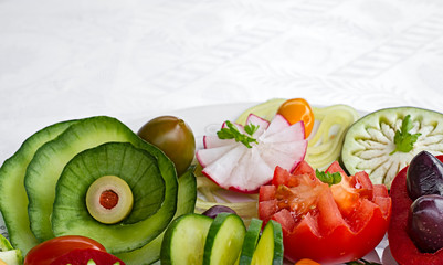 Plate of vegetarian breakfast food