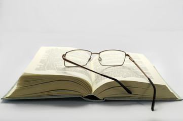 Book with glasses
