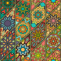 Seamless pattern. Vintage decorative elements. Hand drawn background. Islam, Arabic, Indian, ottoman motifs. Perfect for printing on fabric or paper.