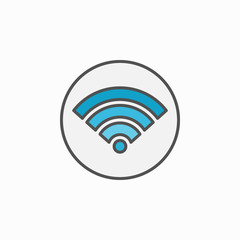 Colorful Wifi circle icon