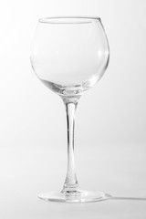 water glass, isolated on white background, close up