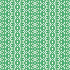 Modern stylish geometric floral green and white flower pattern for textile, wallpaper, pattern fills, covers, surface, print, gift wrap scrapbooking decoupage Seamless abstract classic pattern