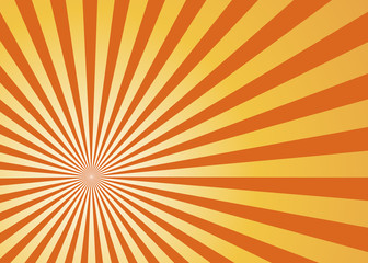 Sun rays orange, vector