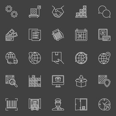 Delivery and logistics icons