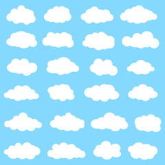 Cloud icon set