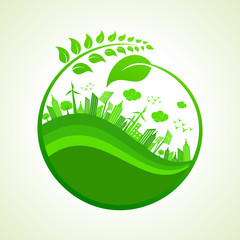 Save Nature Concept with Ecocity