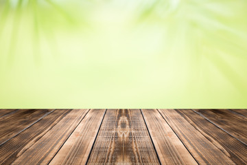 Old wood coordination table top on nature background,Space available for the product