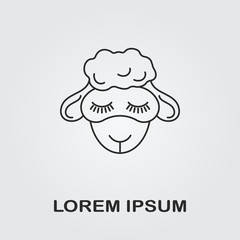 Sleeping sheep in mask