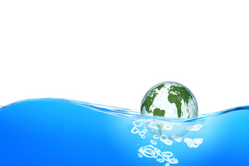 Save Water Concept, Save the World concept 