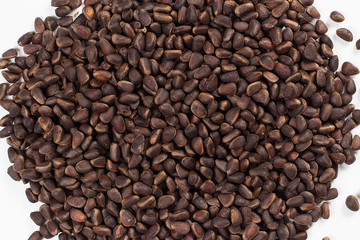 scattering of pine nuts