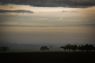 Herbstnebel am Rande der Schwäbischen Alb
