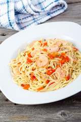 shrimp garlic pasta