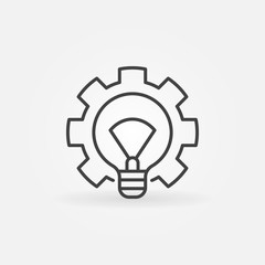 Light bulb with gear icon