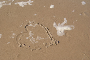 Herz im Sand 