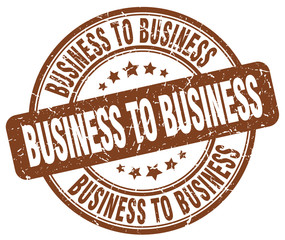Obraz premium business to business brown grunge stamp
