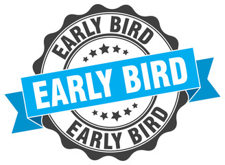 early bird stamp. sign. seal