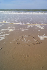 Herz im Sand – Meer