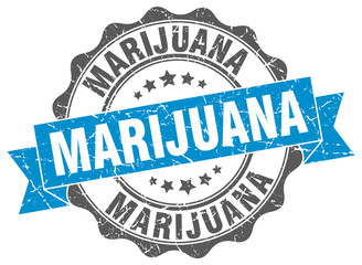 Obraz premium marijuana stamp. sign. seal