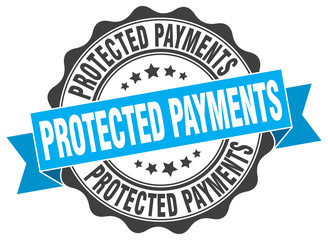 protected payments stamp. sign. seal