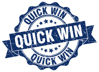 quick win stamp. sign. seal