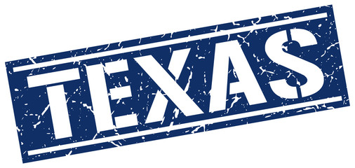 Texas blue square stamp