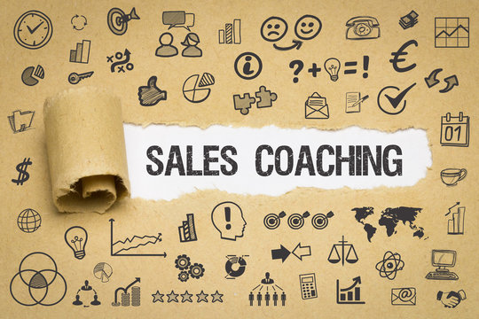 Sales Coaching / Papier Mit Symbole