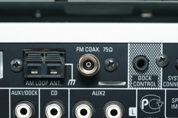 Input interface on a hifi stereo equipment