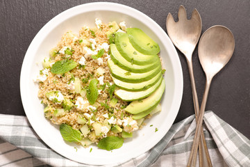 quinoa salad with avocado and feta