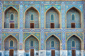 Arches of Samarkand Registan, Uzbekistan - obrazy, fototapety, plakaty