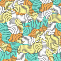 Fototapeta na wymiar Abstract geometric pattern with wavy lines, stripes. A seamless vector background.