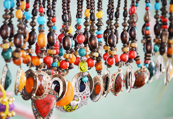 colorful bead necklace
