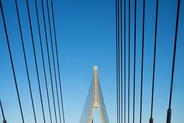 Obraz premium International Bridge, linking Portugal and Spain over the Guadiana river.