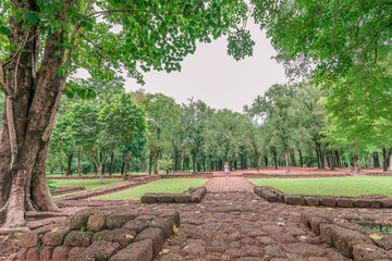 Khao Klang Nok: The great stupa of Draravati, Si thep, Phetchabun, Thailand.