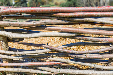 old Wooden fence at ranch