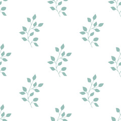 Herbs seamless pattern. Scandinavian background. Wallpaper design.