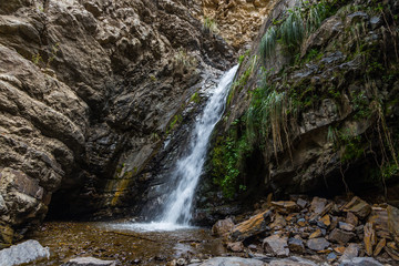 Waterfall in canyon