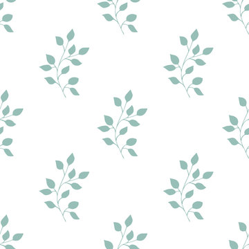 Herbs seamless pattern. Scandinavian background. Wallpaper design.