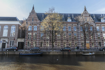 Naklejka premium Canal of Amsterdam, Netherlands