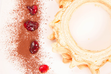 Polish-Lithuanian traditional spit cake ('tree cake') -sekacz (polish) or sakotis (lithuanian) on a white background