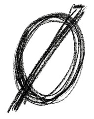 Handwritten sketch black Number 0