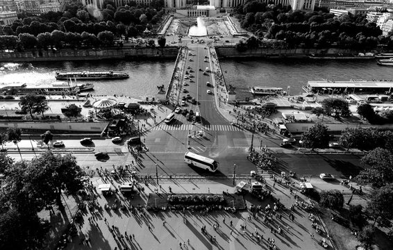 Fototapeta Aerial view on Paris