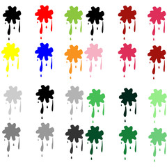 Color blot on white background