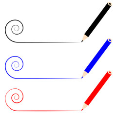 Cryons on white background